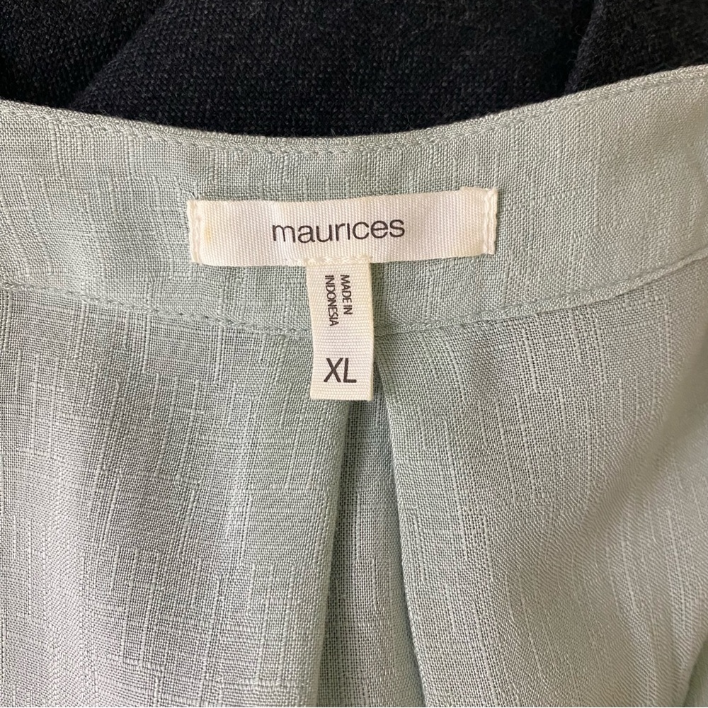 Maurices Light blue green v-neck flowy tunic top size XL - Picture 5 of 6